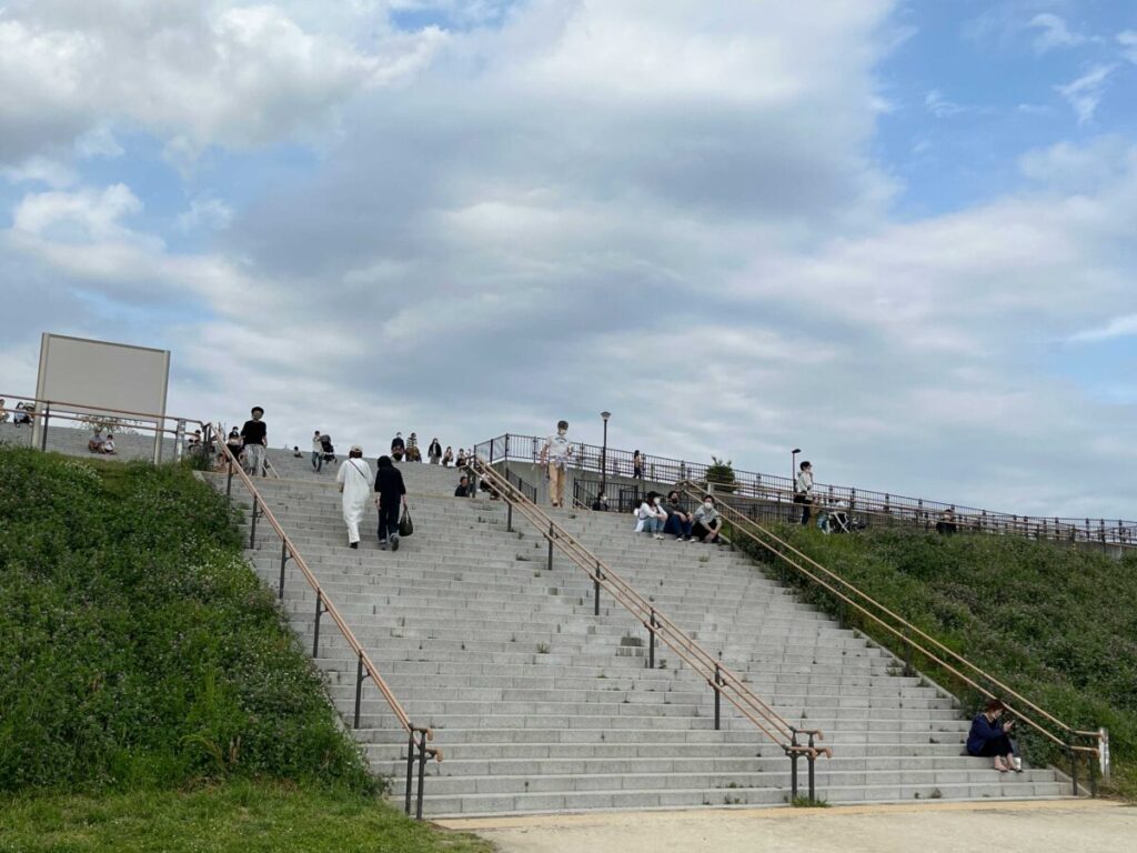 二子玉川公園の大階段