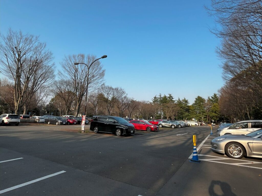 2024年3月16日の砧公園の駐車場の混雑状況